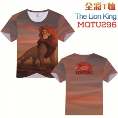 The King Lion Cosplay Cartoon Print Anime Short Sleeves Style Round Neck Comfortable T Shirts