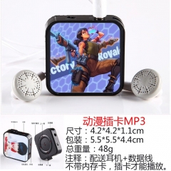 Fornite Cosplay Game Convenient Plug-in Card Anime MP3 Player with Data Wire Earphone