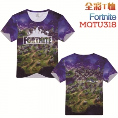 Fortnite Cosplay Game Cartoon Print Anime Short Sleeves Style Round Neck Comfortable T Shirts