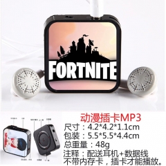 Fortnite Cosplay Game Convenient Plug-in Card Anime MP3 Player with Data Wire Earphone