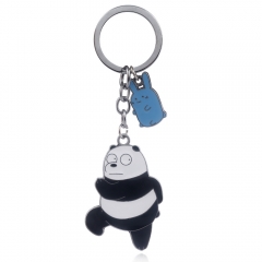 We Bare Bears Panda Cosplay Alloy Keychain Kawaii Metal Key Chains