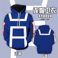 Boku No Hero Academia/My Hero Acadmeia Fashion Cosplay 3D Hoodie Soft Cartoon Hooded Long Sleeve Pullover Sweatshirt