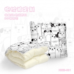 Kawaii Dog Soft Pillow Cartoon PP Cotton Blanket Stuffed Pillow