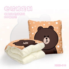 Kawaii Line Brown Cony Soft Pillow Cartoon PP Cotton Blanket Stuffed Pillow