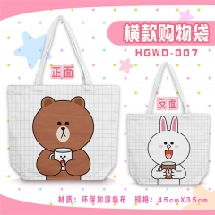 Line Kawaii Shopping Bag Women Single Shoulder Bags