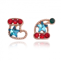 Popular Christmas Gift Girls Kawaii Earring Red Fancy Earrings 10pair/set