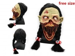 Halloween Terror Girl Latex Cosplay Mask