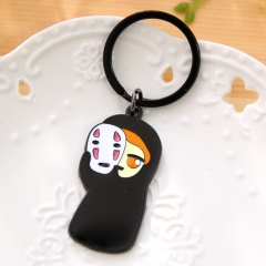 Spirited Away Cute No Face Man Pendant Key Ring Cartoon Anime Acrylic Keychain