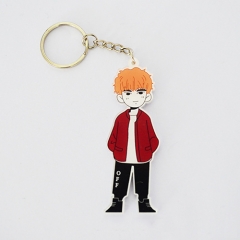 K-POP BTS Bulletproof Boy Scouts Pendant Key Ring Cartoon Kawaii Q-version Anime Acrylic Keychain Surrounding Gift