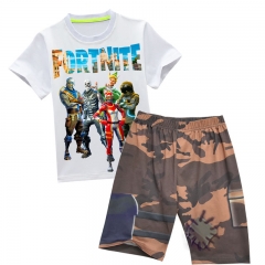Game Fortnite Colorful T shirts And Pants For Little Boy Summer Clothes Suit