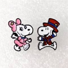 Snoopy Cute Alloy Earring Cartoon Fancy Girls Anime Earrings