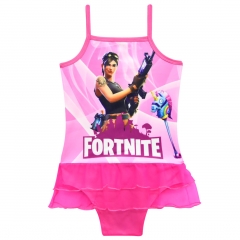 Game Fortnite Pink Lovely Piece swimsuit For Little Girls
