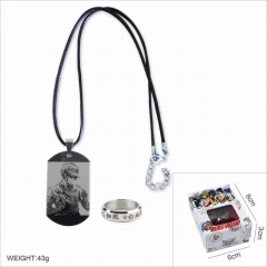 Cells at Work Cosplay Cartoon Stainless Steel Decoration Neck Anime Necklace+Ring