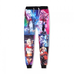 Suicide Squad Harley Quinn Fashion Cartoon Long Thick Pants 3D Print Anime Pants