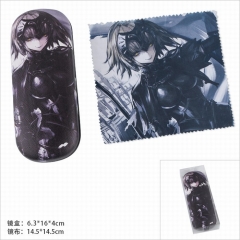 Fate Grand Order Alter Cosplay Cartoon Colorful Glasses Case and Glasses Cloth Set