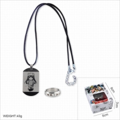 Cells at Work Cosplay Cartoon Stainless Steel Decoration Neck Anime Necklace+Ring