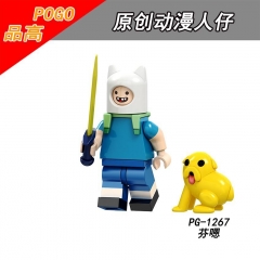 Adventure Time With Finn And Jake Finn Strong Cartoon Model Miniature Building Blocks Collection Anime PVC Figures #PG 1267