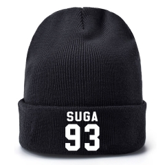 K-POP BTS Bulletproof Boy Scouts 93 SUGA Thick For Winter Hat Warm Decoration Wool Hat