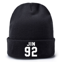 K-POP BTS Bulletproof Boy Scouts 92 JIN Thick For Winter Hat Warm Decoration Wool Hat