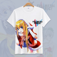 Full Metal Panic Cartoon Printed Cosplay Short Sleeve Anime T Shirt