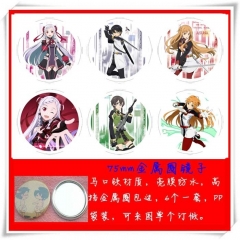 Sword Art Online | SAO Cartoon Cosplay One Side Anime Pocket Mirror (6pcs/set)