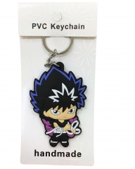 Yu Yu Hakusho Cosplay Cartoon Two Sides Soft Plastic Decoration Pendant Kawaii Plastic Keychain