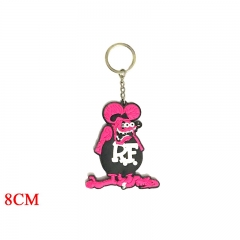 Tales of the Rat Fink Cartoon Key Ring Double Side Soft Plastic Anime Keychain