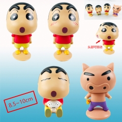 Crayon Shin-chan Cartoon Cosplay Mini Cute Collection Toys Plastic Anime Figure (4pcs/set)