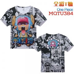 One Piece Cosplay Cartoon Print Anime Short Sleeves Style Round Neck Comfortable T Shirts