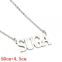 K-POP BTS Bulletproof Boy Scouts SUGA Necklace Fashion Jewelry Anime Necklaces