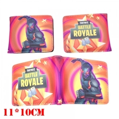 Fortnite Game Colorful Cartoon PU Bifold Coin Purse Anime Wallet