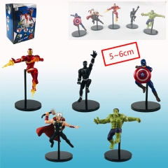 The Avengers Super Hero Model Toy Statue Collection Anime PVC Figures 5cm (5pcs/set )