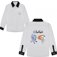 5Colors Bilibili Cosplay Cartoon Print Anime Long Sleeves Style Comfortable T Shirts