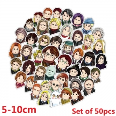 50pcs/set Harry Potter Moive Decoration Kawaii Anime Stickers