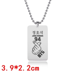 K-POP BTS Bulletproof Boy Scouts Long Chain Fashion Stainless Steel Anime Alloy Necklace