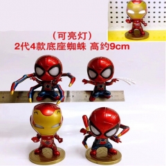 Spider Man 2 Generation Movie Lighting Cartoon Model Toys Statue Anime PVC Figure (4pcs/set)