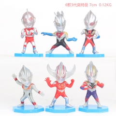 Ultraman 3 Generation Cosplay Cartoon Model Collection Toys Anime Figure (6pcs/set)