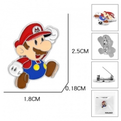 Super Mario Bro Game Cartoon Fashion Badge Pin Decoration Alloy Anime Brooch