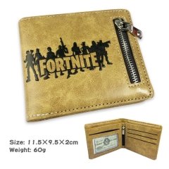 Fortnite Game Zipper Coin Purse Anime PU Leather Short Wallet