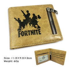 Fortnite Game Zipper Coin Purse Anime PU Leather Short Wallet