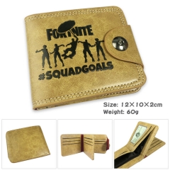 Fortnite Game Snap Button Coin Purse Anime PU Leather Short Wallet