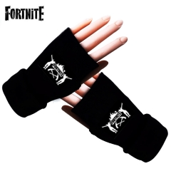 Fortnite Game Black Half Finger Cosplay Warm Anime Gloves