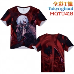 Tokyo Ghoul Cosplay Cartoon Print Anime Short Sleeves Style Round Neck Comfortable T Shirts