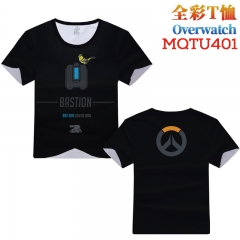 Overwatch Cosplay Cartoon Print Anime Short Sleeves Style Round Neck Comfortable T Shirts