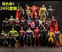 The Avengers Super Hero Model Toys Statue Anime PVC Figure (24pcs/set)