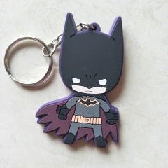Marvel Hero Batman Cartoon Keychain Kawaii Soft PVC Keyring