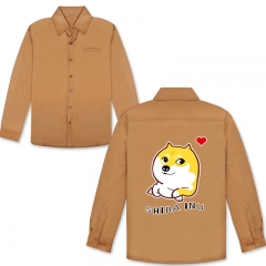 5Colors Doge Cosplay Cartoon Print Anime Long Sleeves Style Comfortable T Shirts