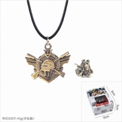 Playerunknown's Battlegrounds Game Cosplay Cartoon Decoration Finger Anime Ring+Necklace