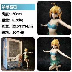 Fate Stay Night Saber Cosplay Cartoon Model Toy Statue Collection Anime PVC Figures