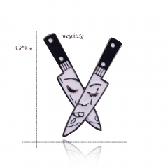 Popular Knife Gift Stocking Cosplay Pin Alloy Brooch 10pcs/set